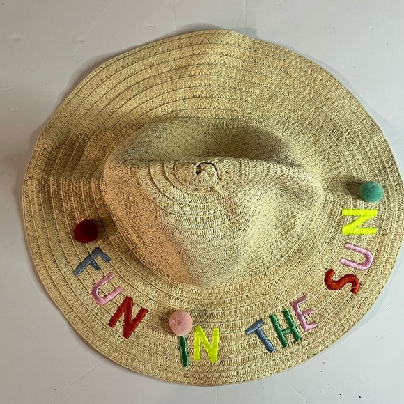 Target Straw Sun Hat with “Fun in the Sun” Embroidery – Women’s Wide Brim - Picture 9 of 14